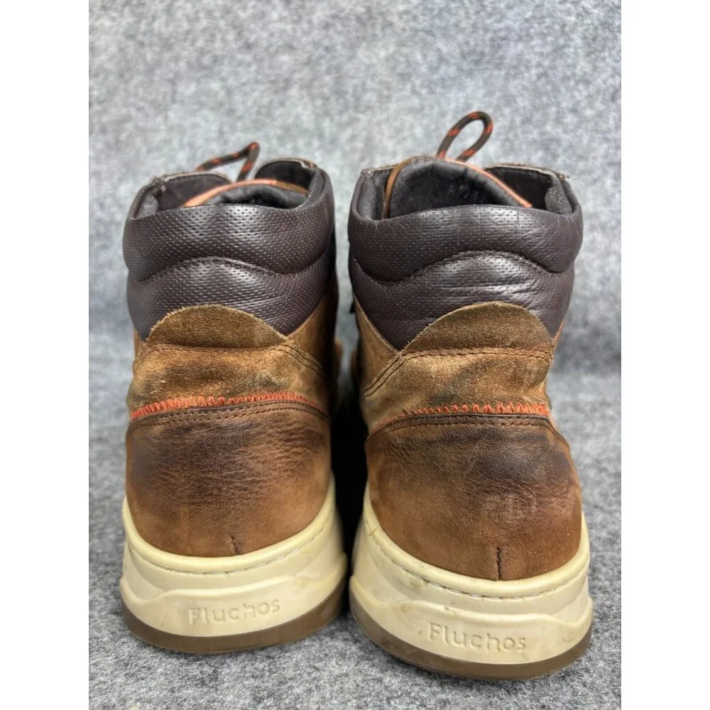 Fluchos Bonny Boots‎ Men's EU 44 Brown Leather Lace Up Ankle